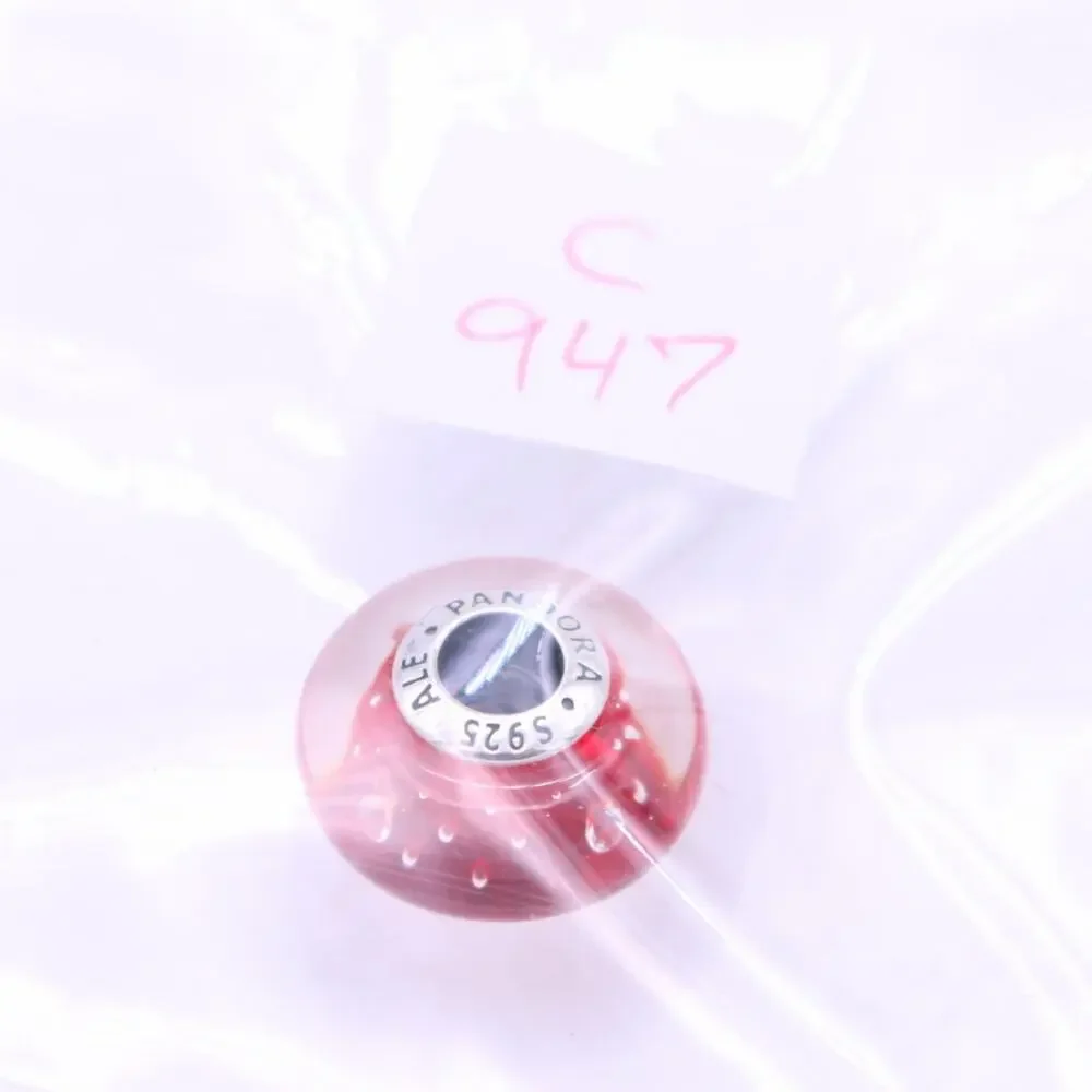 Authentic PANDORA Red Effervescence Glass Charm